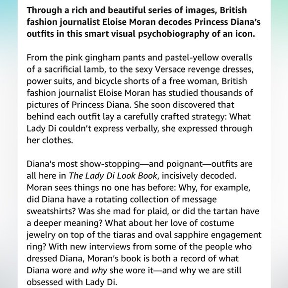 Lady Di Look Book Hardcover What Diana Was Trying To Tell Us Through Her Clothes - Picture 5 of 6